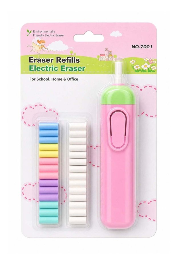 Electric Eraser for Drawing & Writing with Extra Refills | Portable Battery Operated Eraser for Kid