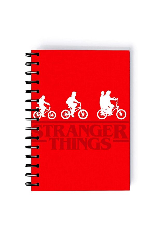 Stranger Things Team Name Printed Spiral A5 Notebook Maroon/White/Black