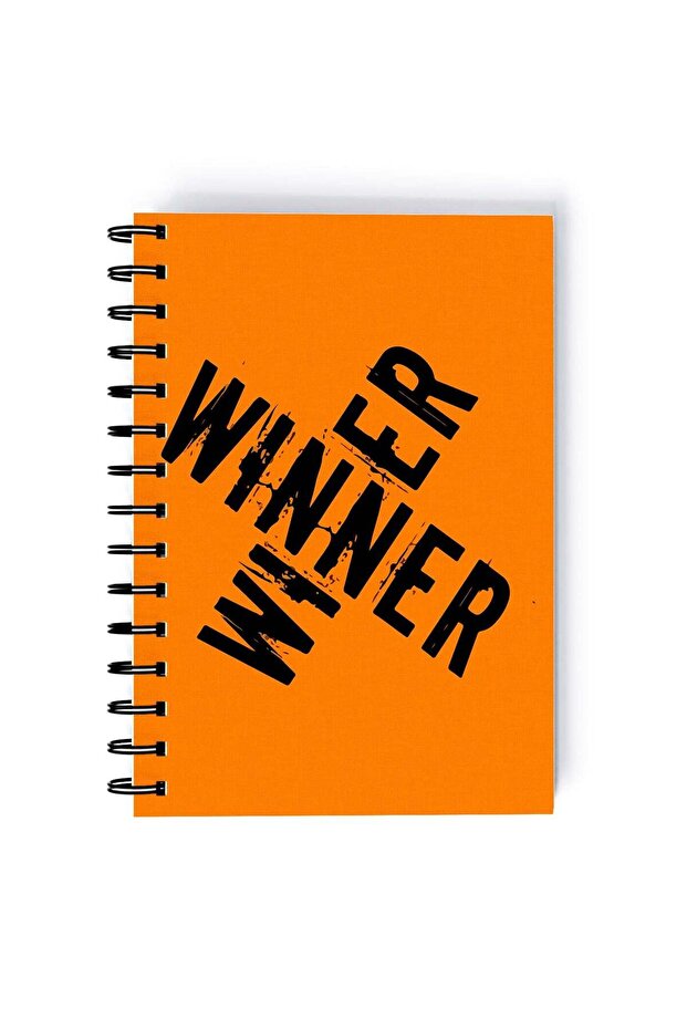 Spiral A5 Notebook PUBG Typography Winner Orange
