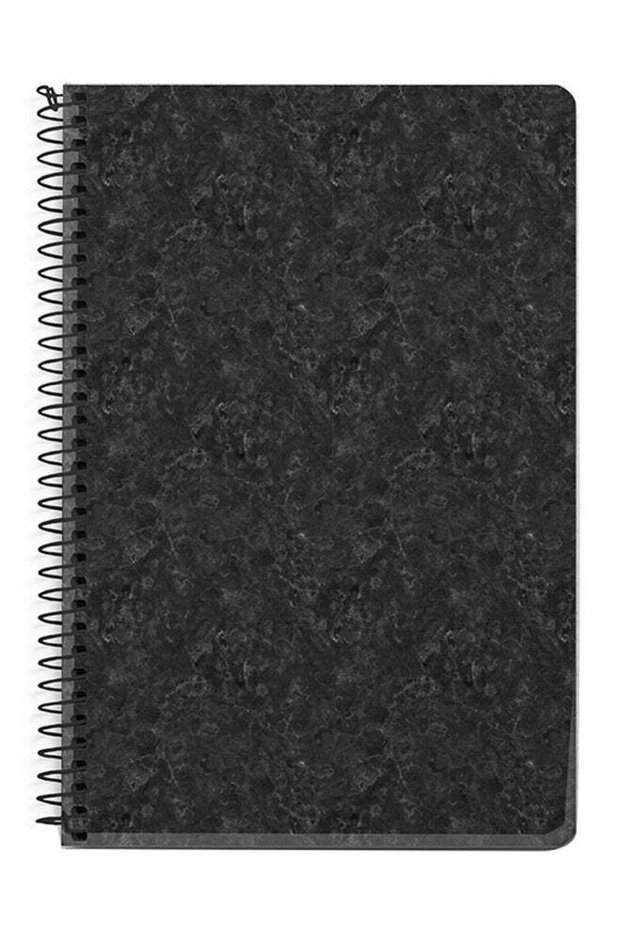 Marble Texture White A5 Spiral Notebook Grey