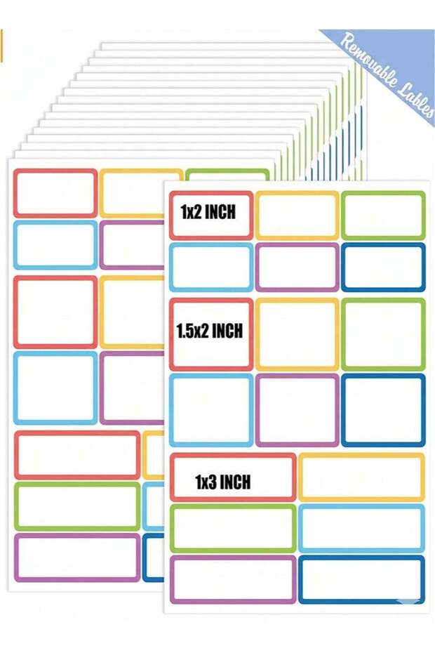 540Pcs Removable Labels Stickers, Blank Labels, Can Labels Stickers for Writing, Colored Labels Sti