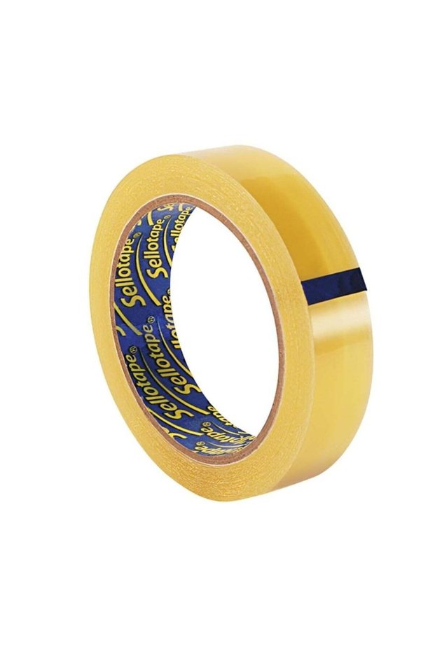 Sellotape Original Golden Tape premium, strong, tear by hand tape ideal for office, school projects