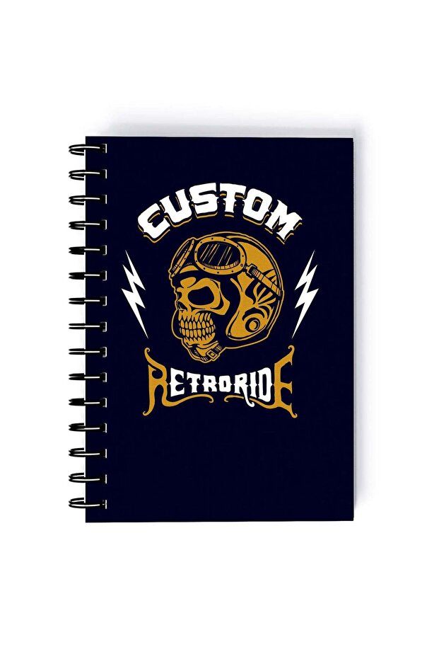 Custom Bike Ride Quality Rectangle Spiral A5 Notebook Multicolour