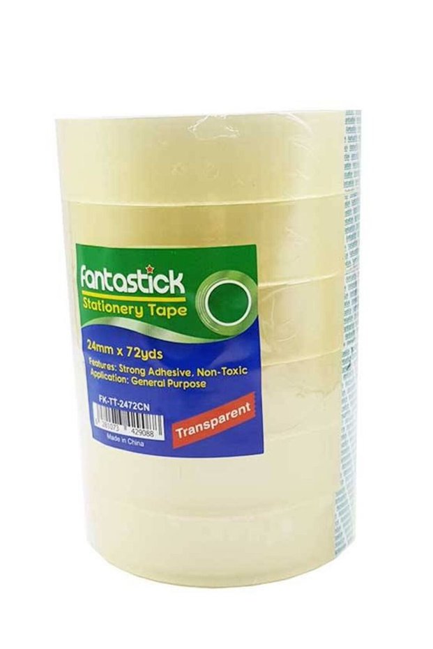 6-Piece Clear Tape 24mm Width