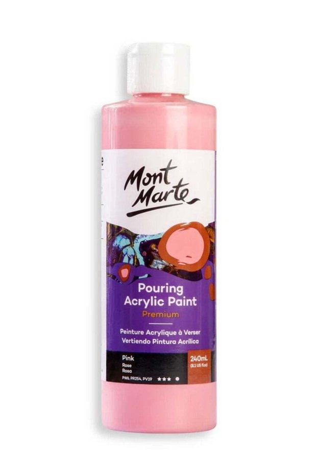 Premium Pre-mixed Pouring Acrylic Paint Pink 240ml Content