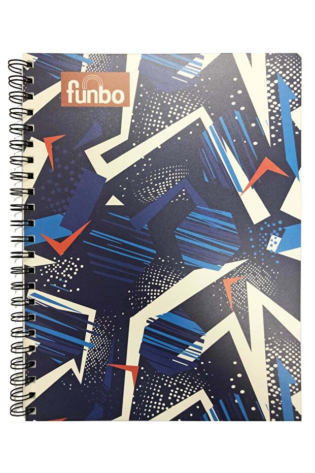 FUNBO - A4 Size, 80 Sheet Single subject notebook with PP cover(Abstract Blue)
