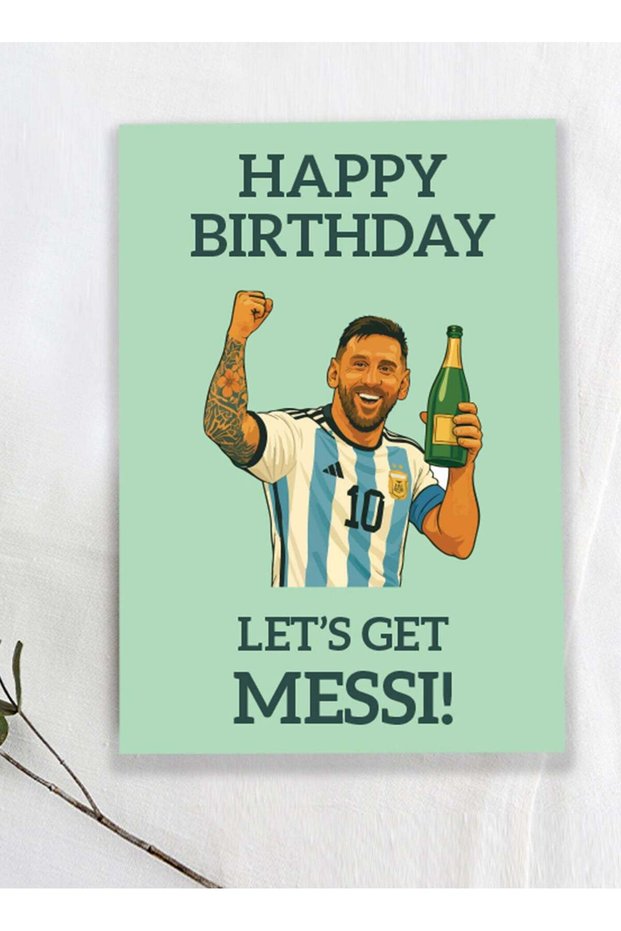 Share the Love Lionel Messi Birthday Greeting Card – Football Fan Birthday Card for Soccer Lovers,
