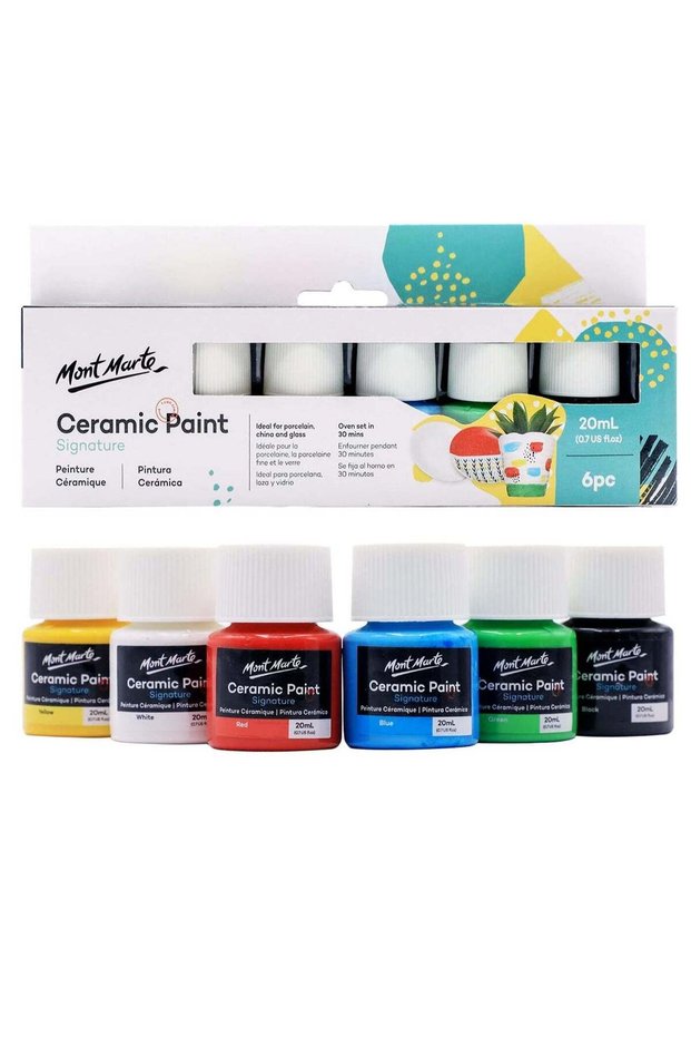 6-Piece Ceramic Paint 20ml Content Per Bottle
