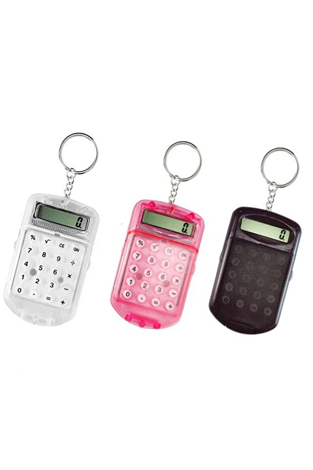3 Pack Pocket Calculator Keychain Compact And Portable Mini Electronic Calculator Suitable For Home