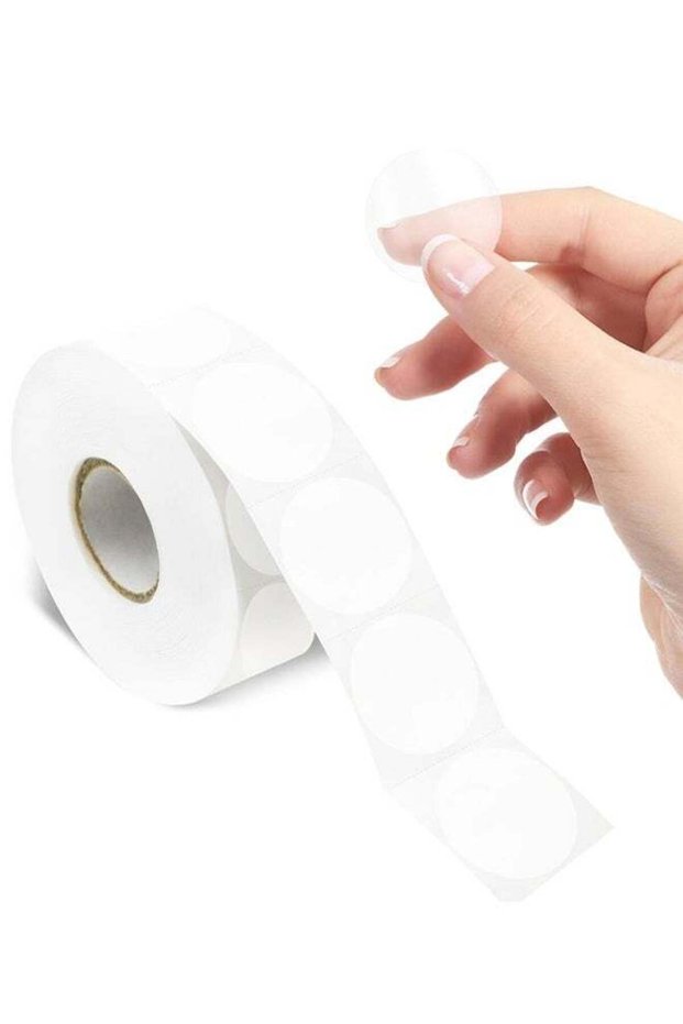 2000 Pcs Clear Stickers 1 Inch Package Seals Envelope Seals Stickers for Mailing Round Circle Dots