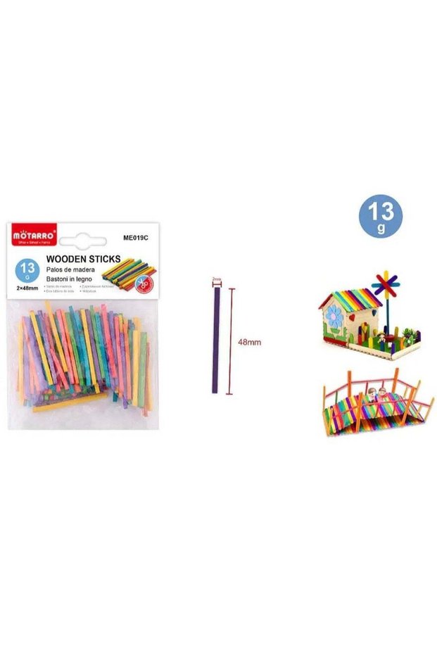 MOTARRO ME019C Wooden Sticks – High-quality, heavy-duty, multi-purpose wooden sticks for crafts and