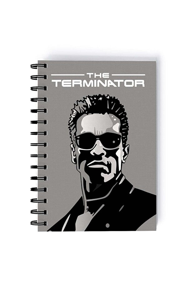 Arnold Face Printed Spiral A5 Notebook Black/Blue/Orange