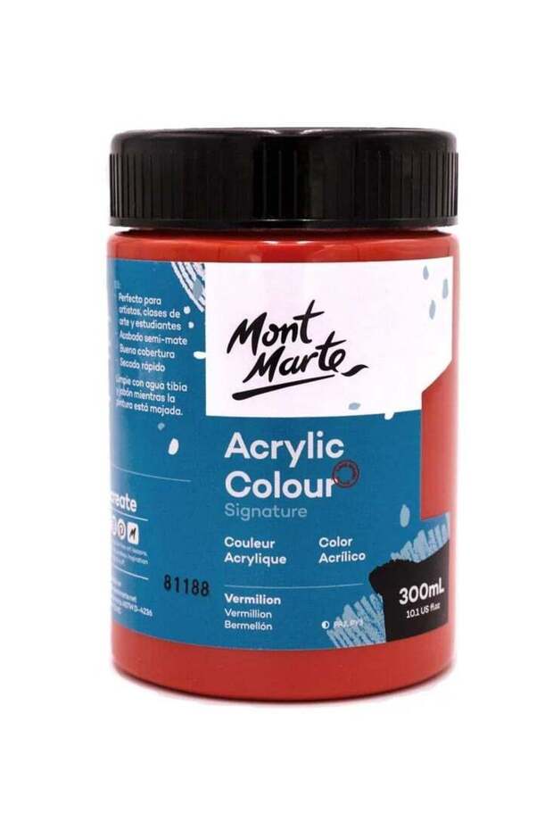 Signature Acrylic Colour 300ml Content Vermillion