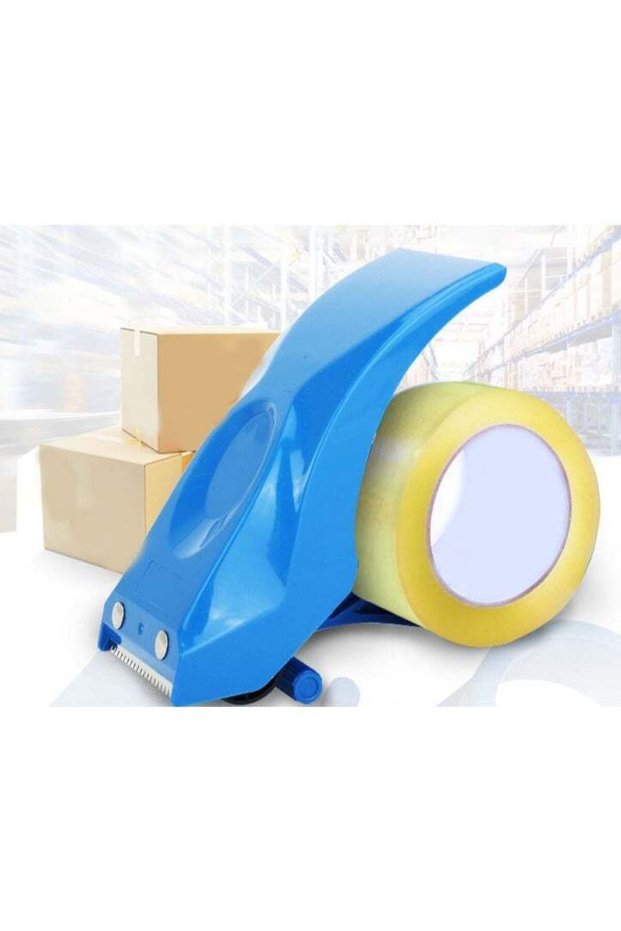 Tape Dispenser Plastic Packing Tape Cutter with Roller Grip for Warehouse Shipping Office Moving Bo