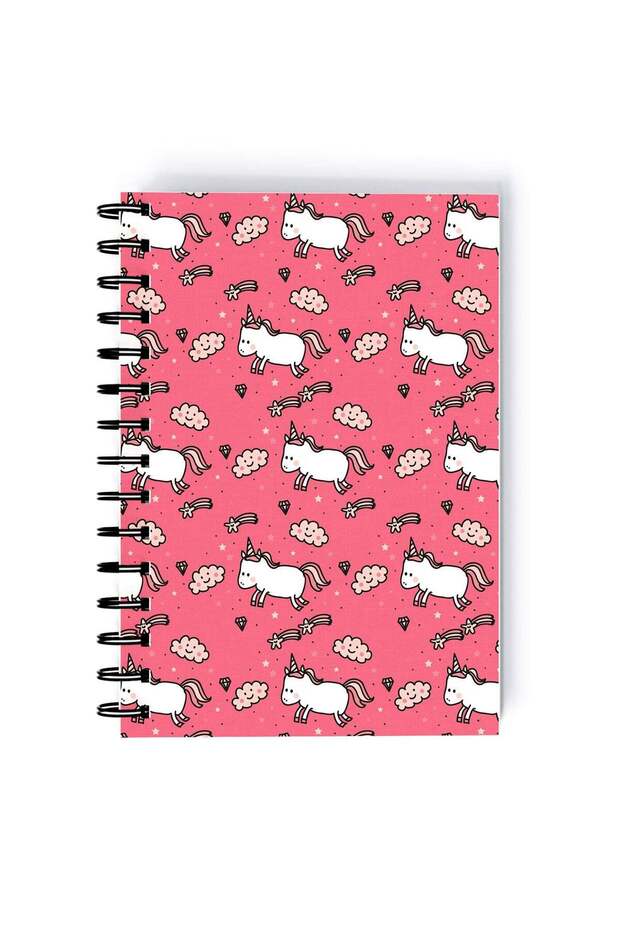 Spiral A5 Notebook Pattern Cute Animal Sheep Pink Aesthetics