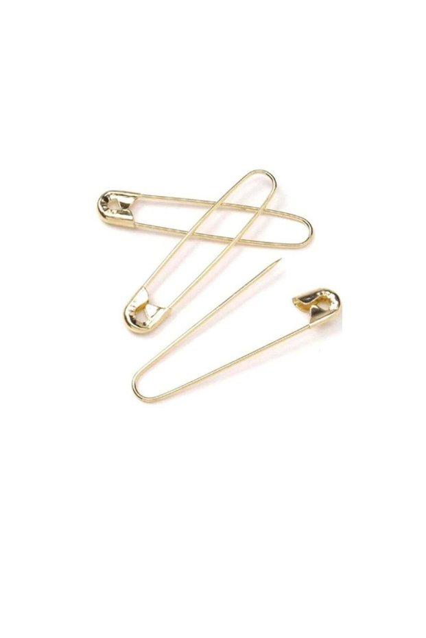 Coilless Safety Pin 2-1/4 Inch Gold 50 pcs