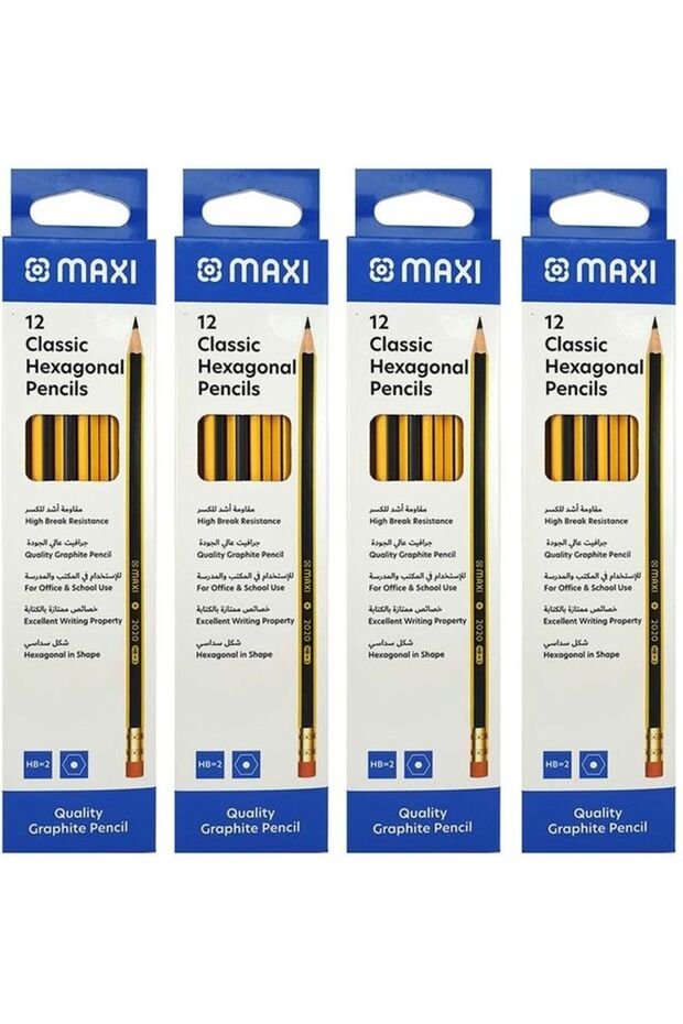 Pack Of 4 HB Pencil Multicolour