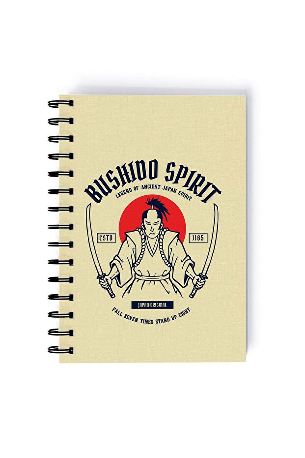 Japanese Style Rectangle Spiral A5 Notebook Multicolour