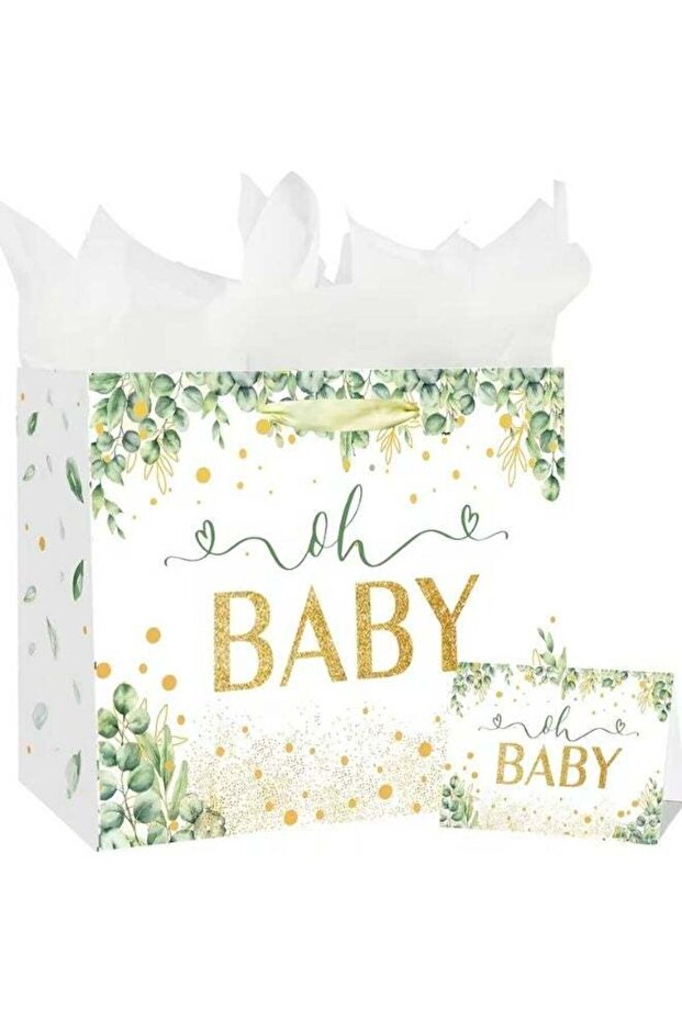 KANDID Welcome Baby, Happy Birthday Gift Bag, 13 Inch Birthday Letter Design, And Sturdy Handles, S