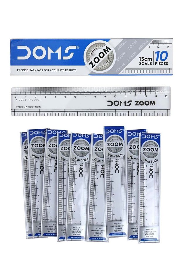10-Piece Zoom Transparent Ruler 15cm Length