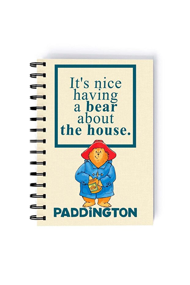 Spiral A5 Notebook House and Home Quote Classic Cartoon Kids Gift Paddington