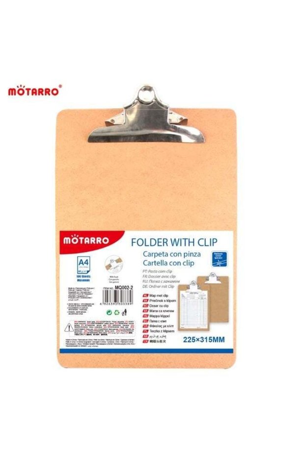 MOTARRO A4 Writing Pad Folder with Clip MQ002-2 - Memo Organizer, Paper Storage & Clipboard
