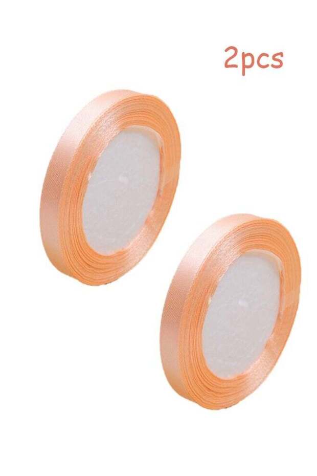 Multipurpose Satin Ribbon Roll Champagne,Gift Packaging,Decoration,2pcs