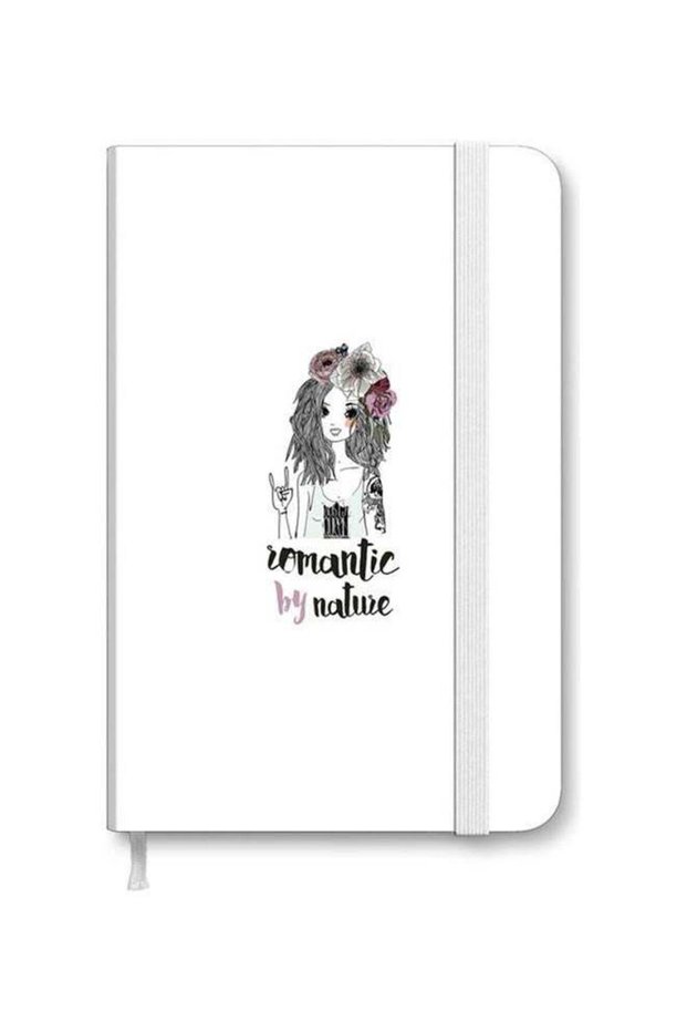 Designer A5 Thick Hardcover Notebook - Romantic By Nature Multicolour