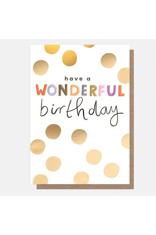 Caroline Gardner Sending Sunshine Gold Spot Wonderful Birthday Greeting Card