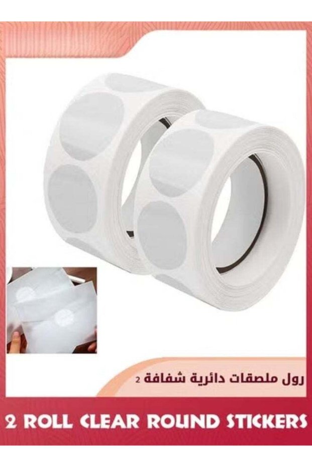 2000 Pcs Clear Round Stickers,2.5cm Transparent Seal Stickers,Round Seal Labels Self Adhesive Stick