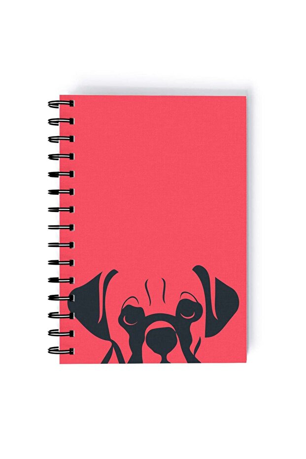 Spiral A4 Notebook Cute Animal Home Dog Pink Aesthetics