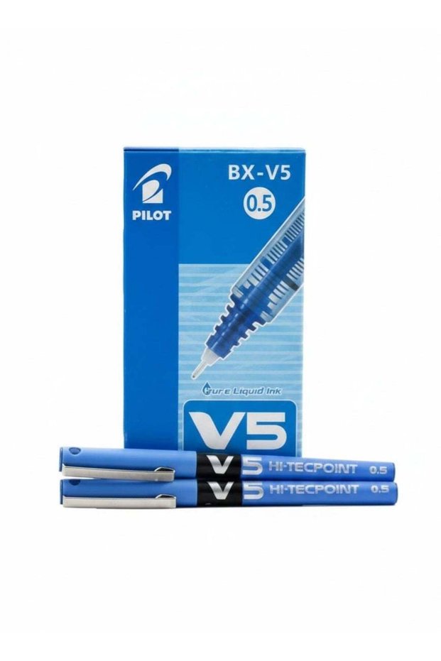 Pilot BX-V5 Hi-Tecpoint Rollerball Pen 0.5mm Blue Ink – Pack of 6 PCS