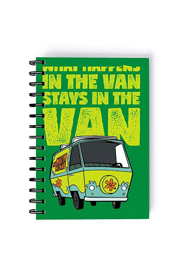 Spiral A5 Notebook Scooby Doo What happens in the Van Green Aesthetics