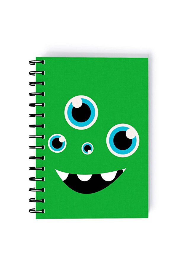 Running Sully From Monsters Inc Printed Spiral A5 Notebook Blue/White/Pink