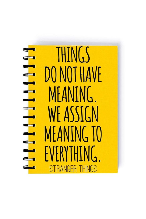 Stranger Things Light Printed Spiral A4 Notebook Green