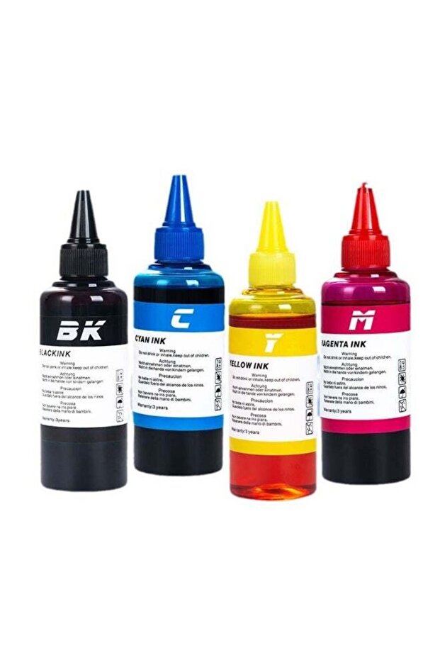 4-Pack Universal Printer Ink/Refill Dye Ink suitable for refilling 123 305 652 650 651 653 122 901
