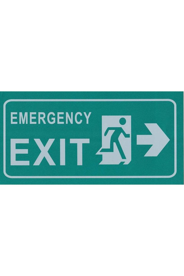 Emergency Exit Sign Sticker Right 15X30Cm