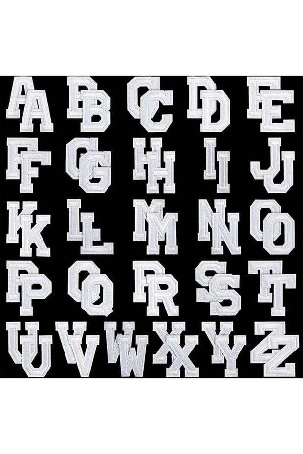 Alphabet Applique Patches, 52 Pieces Iron on Letter Patches Patch A-Z Letter Repair Patches, for H