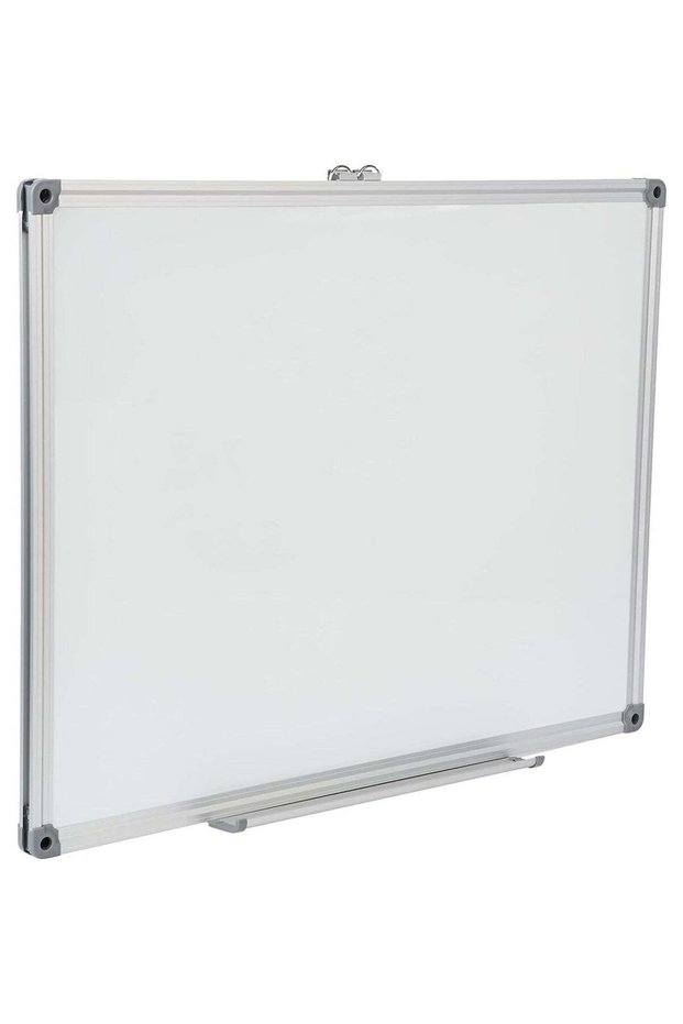 Maxi Single Sided Magnetic Whiteboard / Dry Erase Board 45X60 cms With Aluminium Framed, White, 456