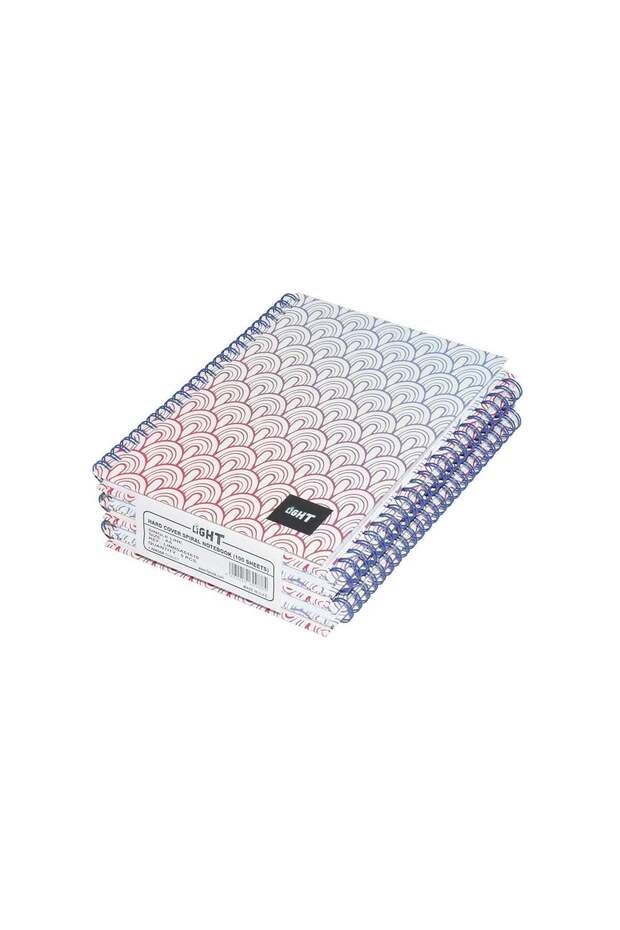 Light 5-Piece Spiral Hard Cover Notebook, Single Ruled, (100 Sheets), A5 Size - LINBSA51610