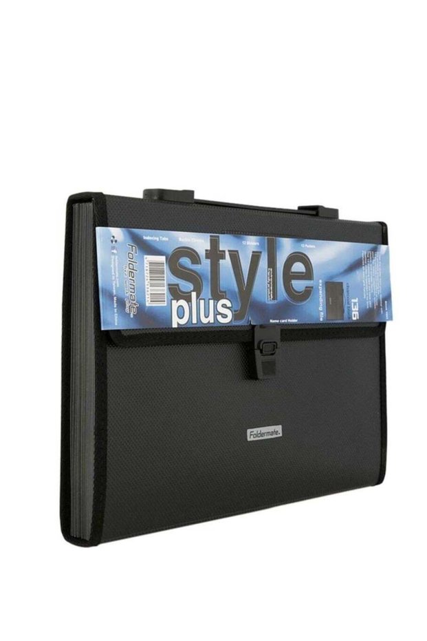 FE-136-BK Foldermate Black Expanding File Case+ Handle 13 pockets