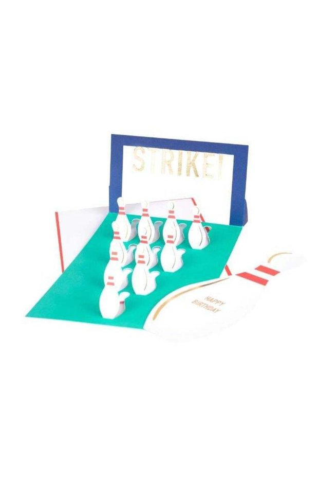 Pop-Up Bowling Birthday Card