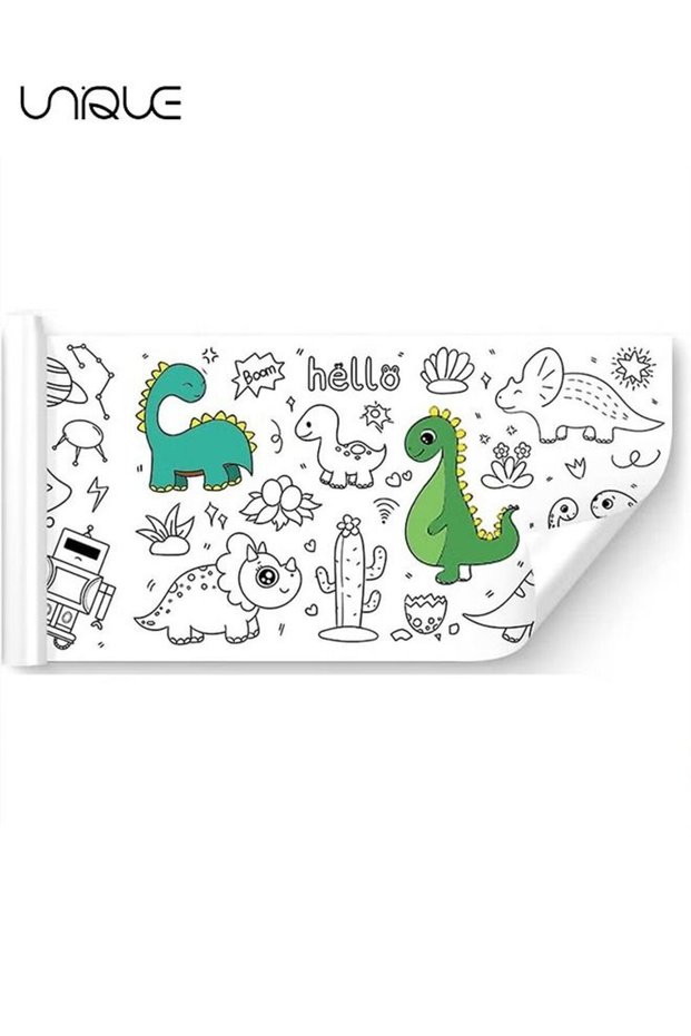 30X300cm Drawing Paper Roll for Kids, Coloring Paper Roll Painting Drawing Color Filling Paper, Col