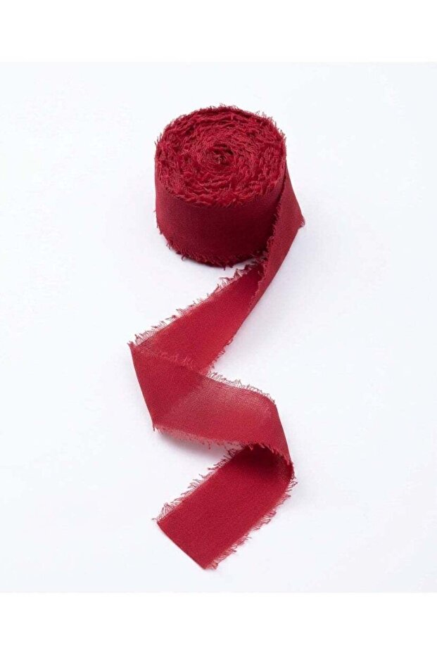 Red Fabric Ribbon for Flowers, Gift Wrapping & Printing, Decorative Ribbon for Crafts and Events
