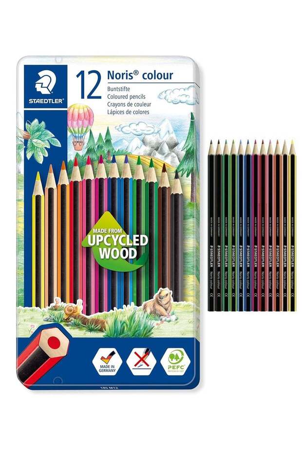 12-Piece Noris Colouring Pencils In Metal Box Multicolour