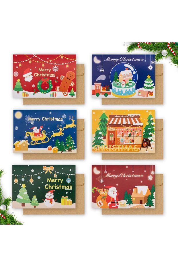 The BZ Company - (Pack of 24) Christmas Greeting Cards - 24 Christmas Cards with 24 Envelopes - Chr