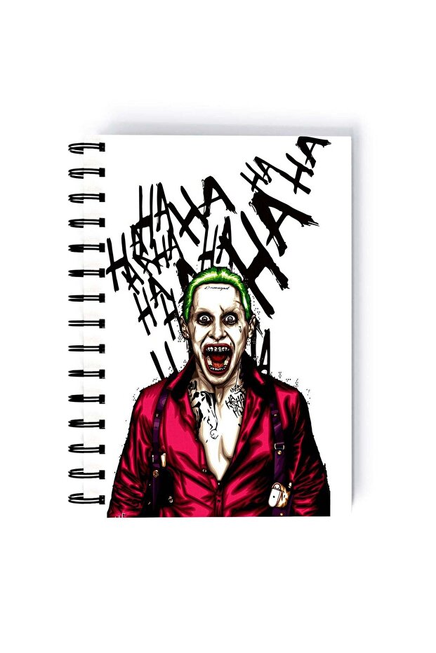 Spiral A5 Notebook Jared Leto Joker Comic Book Series Neon Aesthetic