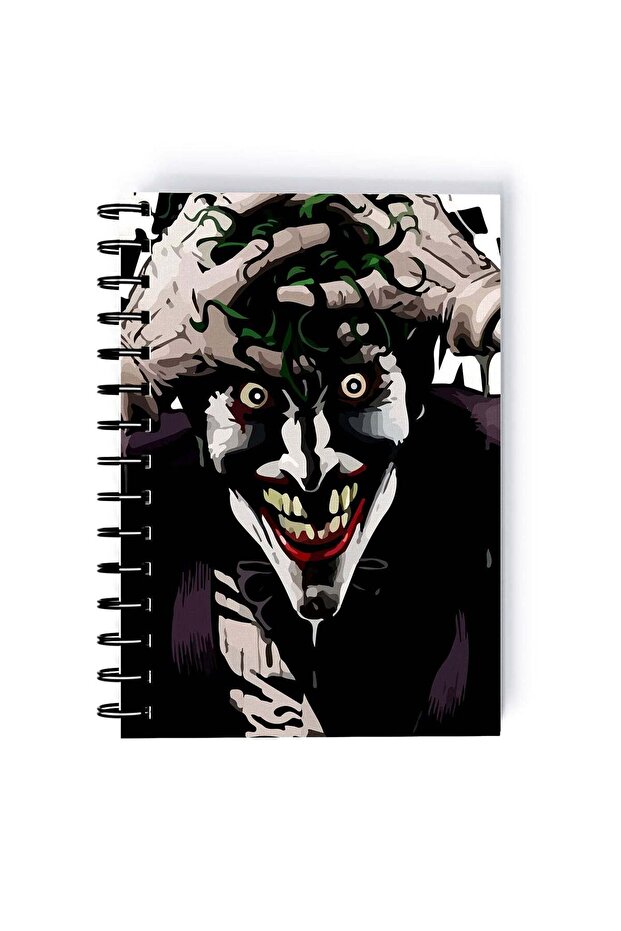 Spiral A5 Notebook Classic Laugh Scene Joker Comic Book Series Neon Aesthetic