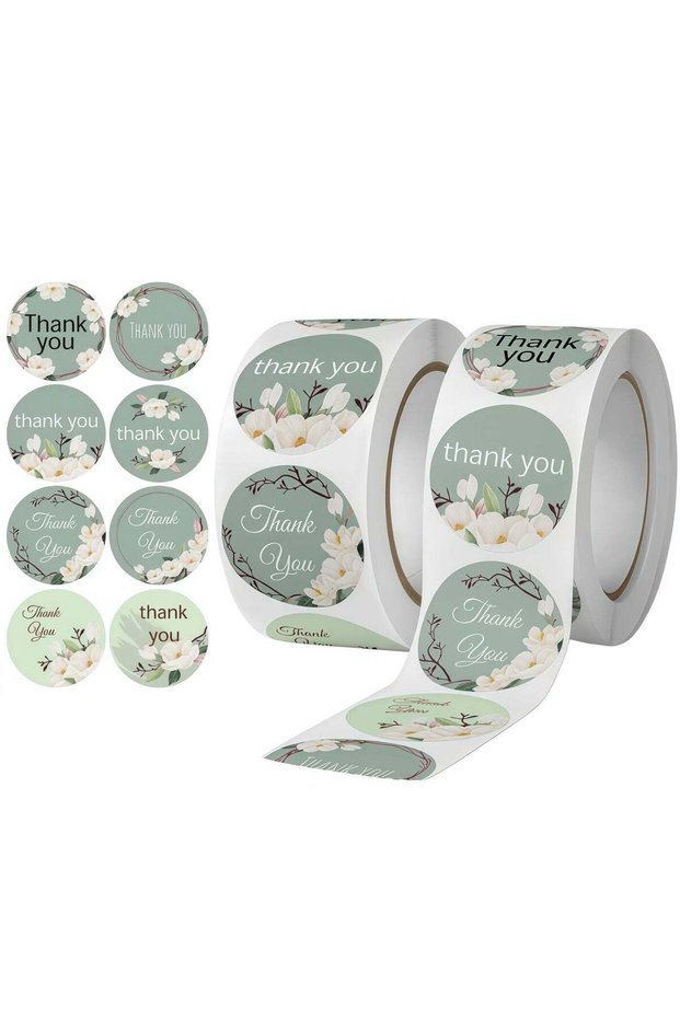 1000 Pcs Thank You Stickers - Thank You Labels Round Thank You Stickers - Envelope Seal Sticker for