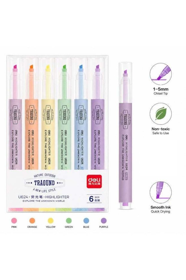 6-Piece Highlighter Set Multicolour